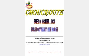 Soiréee choucroute du 06 décembre 2014