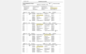 Calendrier championnat 2e Div saison 2018-2019