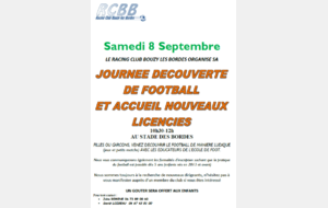 Journée Découverte Samedi 08 Septembre