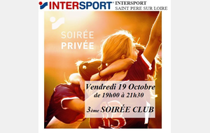 Soirée Clubs Inter Sport St Père sur Loire