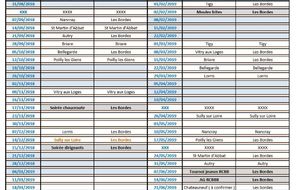 Mise à jour Calendriers des doyens