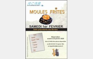 Soirée Moules Frites Samedi 01 Février