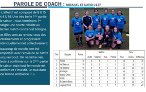 Parole de coach U15F
