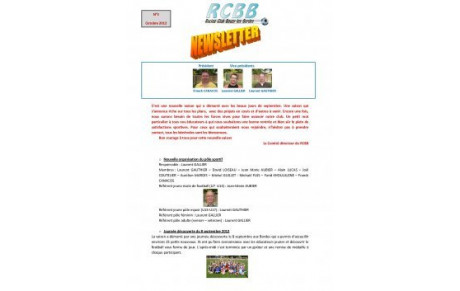 La newsletters du mois d'octobre