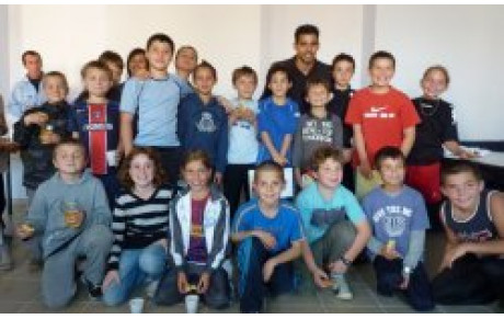 Visite de Thomas RENAULT à l'entrainement U11