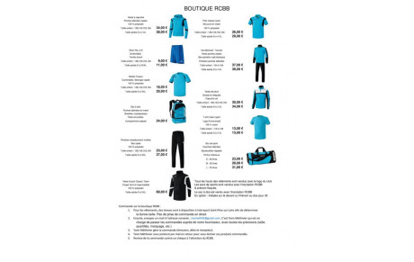 La boutique du RCBB est ouverte 
