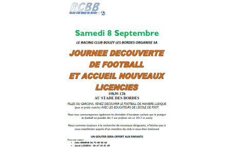 Journée Découverte Samedi 08 Septembre