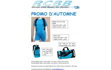 Offre promotionnelle d'Automne