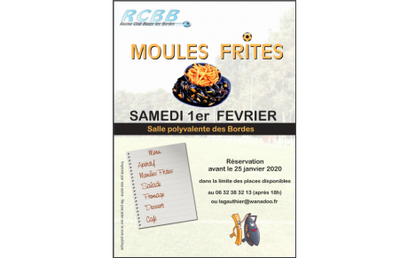 Soirée Moules Frites Samedi 01 Février