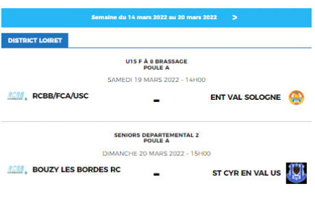Agenda 19 et 20 mars !