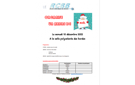 Arbre de Noel et repas dirigeant 10 décembre 