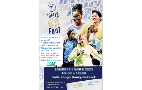 Venez nous aider pour développer le foot féminin au RCBB