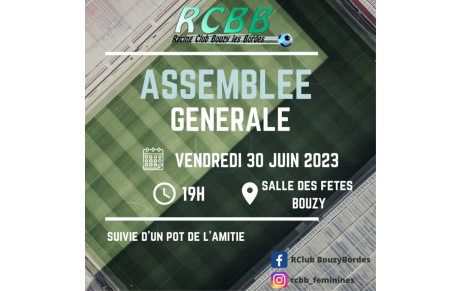AG du club vendredi 30 juin 2023